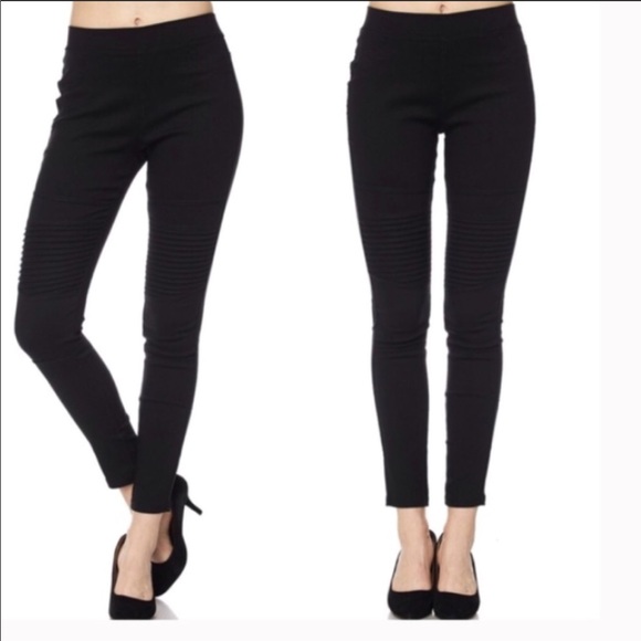 💝Moto Bike pant/leggings w/ankle zipper NWT - Picture 1 of 2